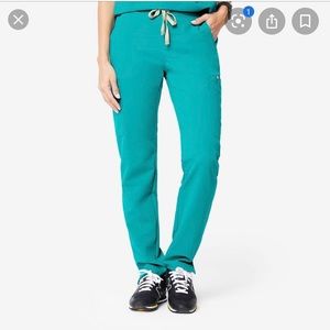 New FIGS teal yola LARGE TALL scrub pants